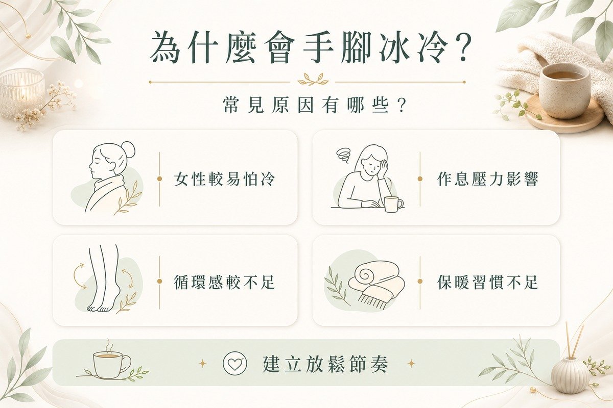 手腳冰冷怎麼辦常見原因知識圖